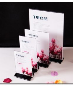 Kệ menu mica A4 đế tam giác liền KMN-2811