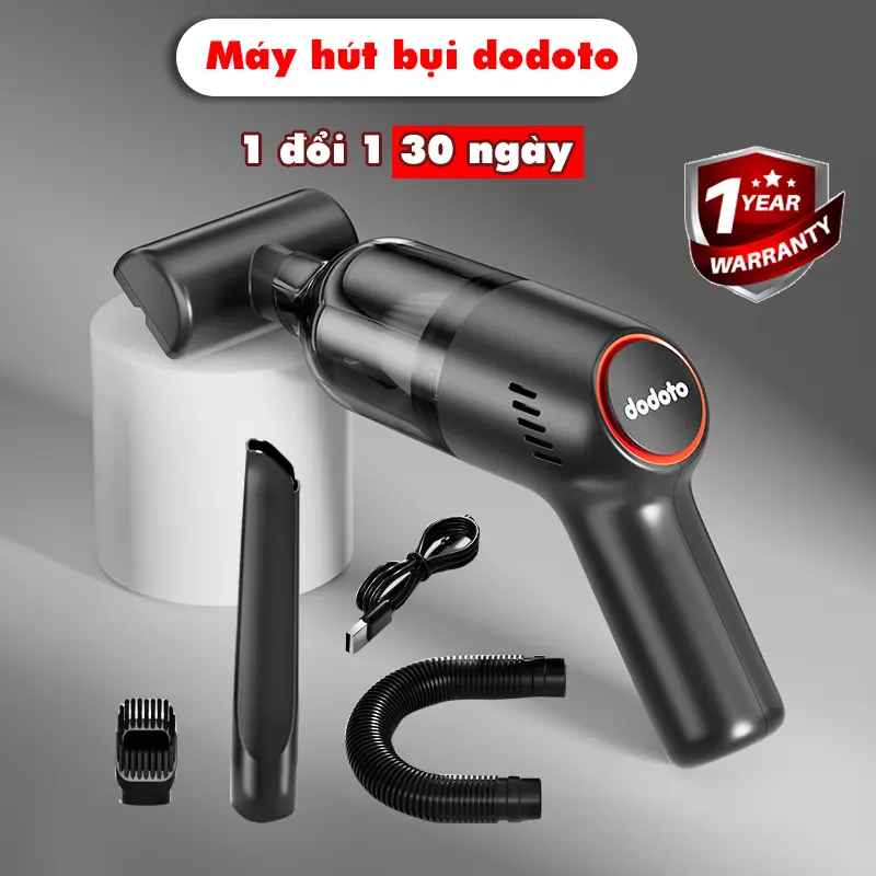 Máy hút bụi cầm tay mini không dây dodoto lực hút 22000 pa hút bụi ô tô giường sofa dodoto shop 