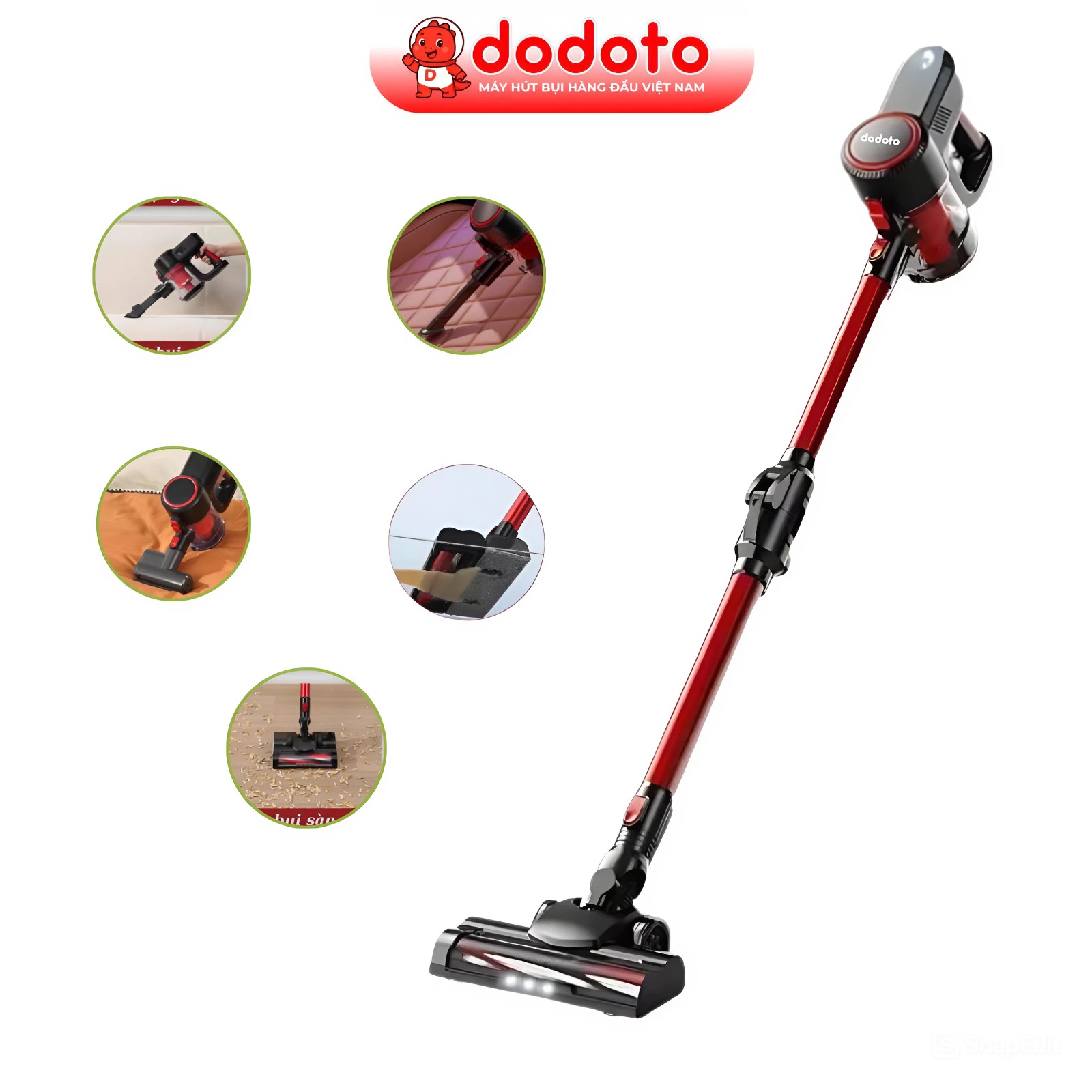 Máy hút bụi cầm tay không dây dodoto P8 cao cấp không dây đa năng hút bụi sàn và lau nhà bảo hành 24 tháng